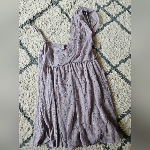 Free People One Shoulder Beaded Tunic Tank Xs - Picture 1 of 6